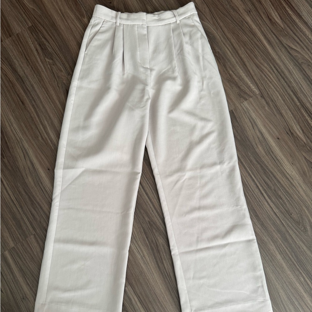 Abercrombie Cream Wide Leg Trousers